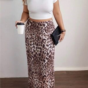SHEIN Animal Print Maxi Skirt